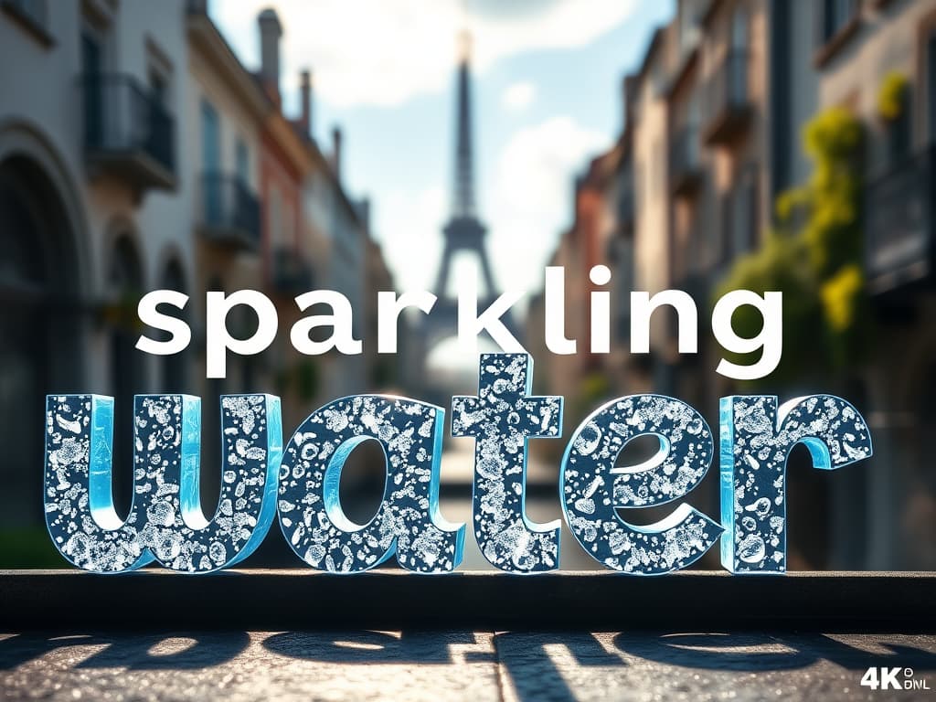 sparkling water in French