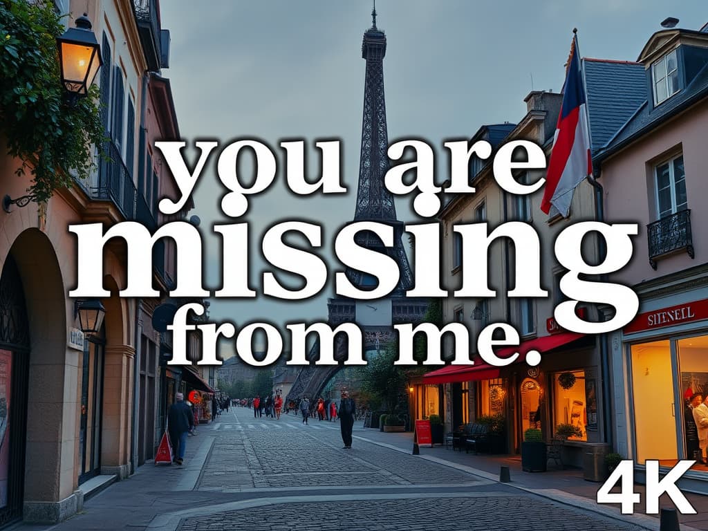 you are missing from me in French