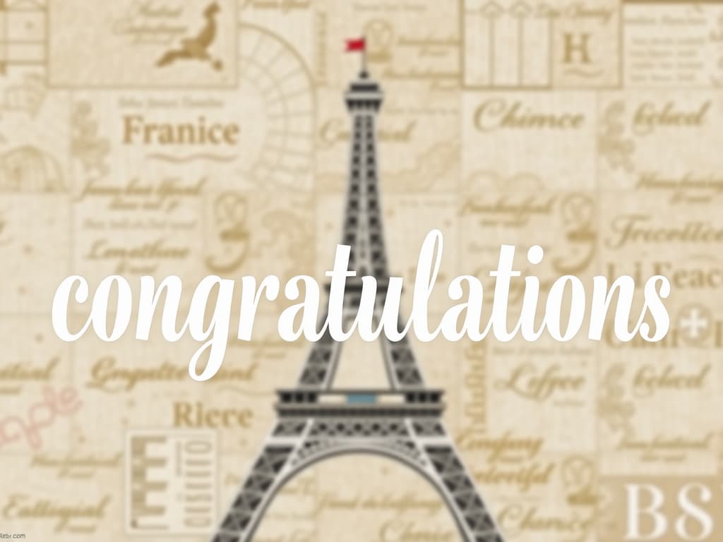 congratulations in French