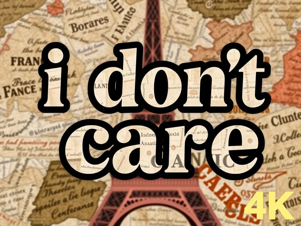 i don't care in French