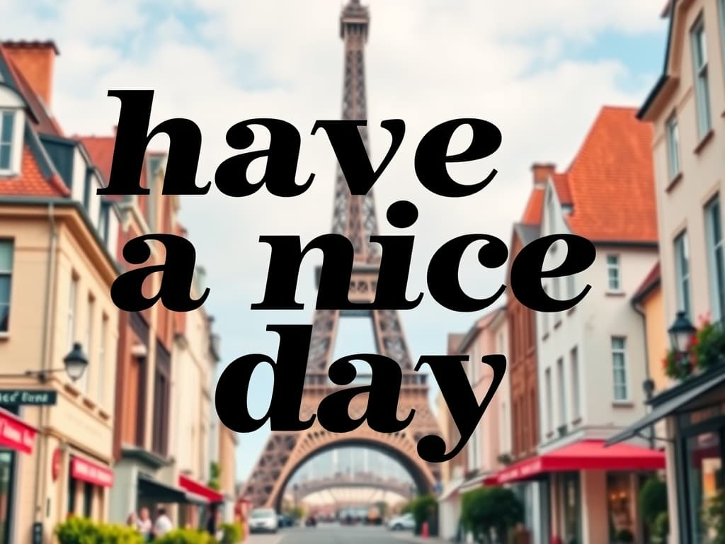 have a nice day in French