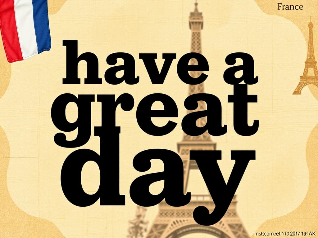 have a great day in French